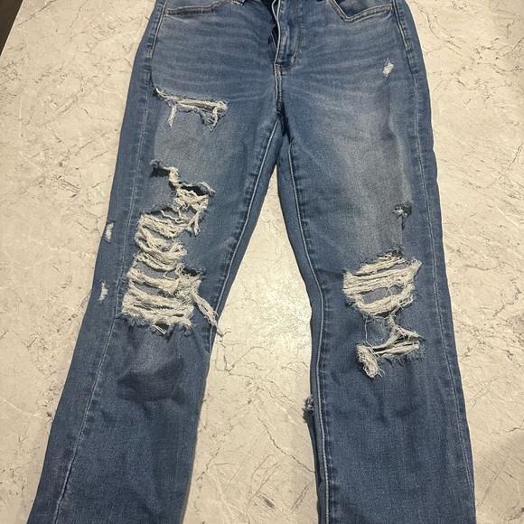 Distressed Blue Women's Jeans - Picture 1 of 3